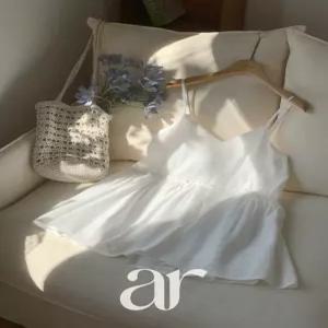 (레이어드룩/핀터레스트감성) 로니 미니 레이스 프릴 슬리브리스 원피스 op16272