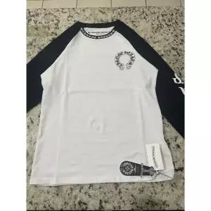 미국 크롬 하츠 남성 래글런 긴팔 그래픽 면 티셔츠 흰색 검은색 389775623600