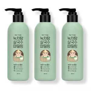 라끄베르 녹차탕 살국수 때밀이 바디필링, 300ml, 3개