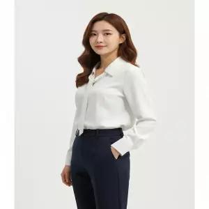 MIXXO V넥 슬림핏 타이 셔츠_MIWYWG309G