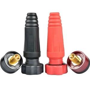 견고한 구조와 안전한 연결을 특징으로 하는 용접 기계용 2쌍 남성 여성 DKJ1025 케이블 퀵 커넥터 태국형