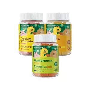 3박스 네추럴라이즈 어린이 비타민 젤리 키즈 종합 영양제 꾸미 혼합 3종