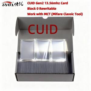 5YOA 200개 CUID 카드 13.56Mhz Gen2 RFID IC 1K S50 안드로이드 앱 MCT 수정 가능 블록 0 변경 재기록 출