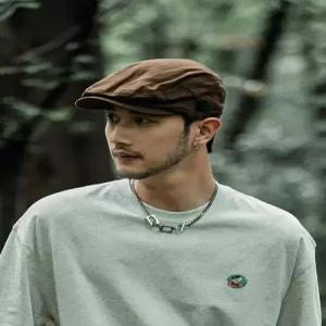 얇은 남자 헌팅캡 빈티지 스타일 남성 봄여름 베레모