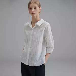 [스타필드 안성점 클로비스] 스트라이프 7부 셔츠 CVYWF3802M