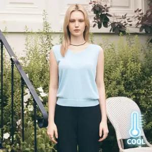 [촉감니트] 린넨 민소매 풀오버 CVKRF3701N