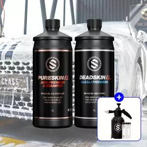 [+폼압축분무기] 퓨어스킨S  데드스킨S 산성 알칼리 프리워시 세트