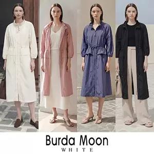 [부르다문][부르다문 화이트] 볼륨 원피스 트렌치 재킷