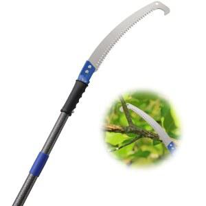 트리밍용 JAOTREL 폴 톱, 10피트 길이의 연장 가지치기 트리머 야드 정원 및 파티오스 나무 가지치기용 칼날이 있는 경량 스테인리스 스틸 하이