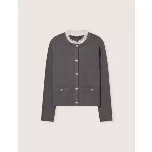 (스타필드 안성 로엠) 프릴 배색 가디건_RMCKG23ST1