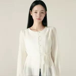 (스타필드 안성 로엠)스트랩 디테일 롱 블라우스 RMBLF49RT3