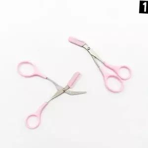 눈썹 정리용 가위 아이브로우 콤팩트 휴대용 눈썹 미용 가위 빗가위 셀프 얼굴