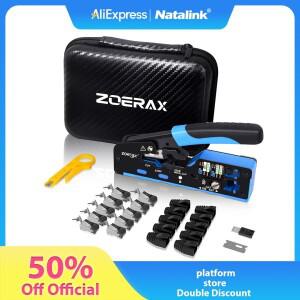 나탈링크 RJ45 압착 툴 키트 이더넷 네트워크용 도구 UTP/STP 케이블 RJ45/RJ11/12 커넥터용 핀셋 Cat7/6a/