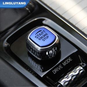 단추 주차 핸드 브레이크 패치 장식 자동차 스티커, 볼보 XC60 S90 V90 V60 S60 용 액세서리, 링