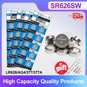 1.5V AG4 LR626 SR626SW 377A 버튼 코인 배터리 20-100Pcs 시계 장난감 미니 소형 손전등 온도계용