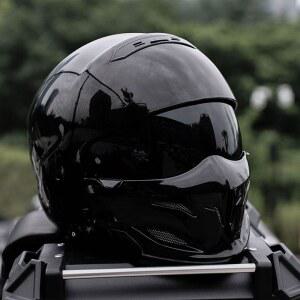오토바이 헬멧 풀페이스 초경량 카본 반모 습기방지 그레이 특이한 블랙 무광