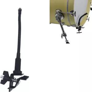 투오렌 드럼 림 마이크 마운트 홀더 9.45인치 구스넥 텐션 로드가 장착된 클립 세트 베이스 후프용 8mm