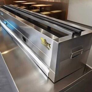 무연 꼬치구이 그릴 숯불 피우는 원통그릴 훈연 스텐 세로줄네트 냄새안나는