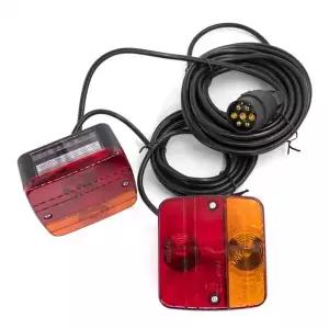 화물차차폭등 사이드등 1세트 12V 범용 후방 결합형 견인 테일 라이트 10M LED 트레일러 7핀 브레이크 스톱