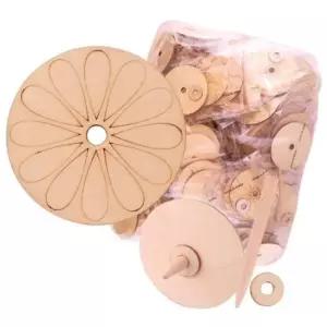 나무팽이 팽이만들기 대용량-국화팽이 약100개