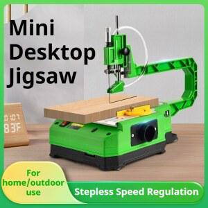 휴대용 미니 테이블톱 직소 가변 속도 전기 곡선 테이블 톱 목재 플라스틱 보드 DIY 공예 가정용 야외 절단 도구