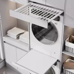 히든 슬림 건조랙 세탁기 옷장 인출식 공간활용 빨래 바지랙 건조대 브래킷