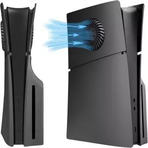 쿨링 통풍구 및 먼지 필터가 장착된 PS5 슬림 디스크 에디션용 도빙델루 페이스플레이트 콘솔 커버 ABS