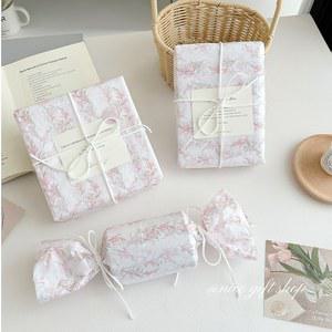 10/20pcs 핑크 꽃 티슈 종이 소녀의 심장 선물 포장지 휴일 생일 장식