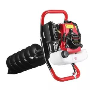 4행정 땅파는 드릴 말뚝박기 기계 전동 6cm 엔진 묘목 구멍삽 농사용 시동)