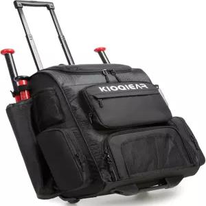 키오키어 롤링 야구백 바퀴 달린 대형 소프트볼 백 4개의 배트와 장비를 위한 펜스 후크 신발 수납 공간이