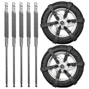 오토바이 스노우 체인 미끄럼 방지 피쉬 타이어 스쿠터 자전거 스트랩 눈길용 링