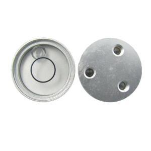 QASE 센터 폴 레벨 버블, 미니 스피릿 라운드 금속 수평 비드, GPS RTK 사우스 샌딩용, 19x11mm