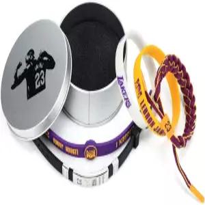 5개의 스포츠 팔찌 농구 스타 시그니처 손목밴드 조절 가능한 실리콘 기념 금속 선물 세트 - 이상적인 팬