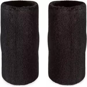 수도라 6인치 더블 와이드 손목 밴드/완장(페어) - 농구 테니스 야구 체육관용 두꺼운 스웨트밴드