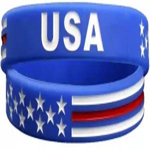 메두사X 파워 오브 페이스 미국 실리콘 팔찌 손목밴드 아메리칸 스피릿 패트리엇 스포츠 팬 월드컵 국기