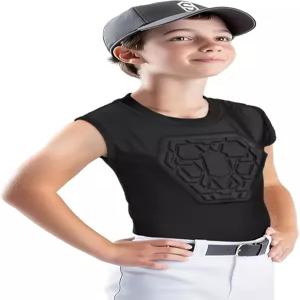 스포츠 무제한 다이아몬드 쉴드 유소년 야구 가슴 보호 셔츠 하트 가드 흉골 패딩 소프트볼 소녀