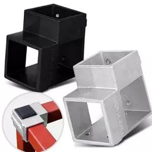 [콩심팥심]조인트 철제 사각 연결구 diy 각파이프 파이프 부품 구조물