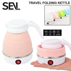 0.6L 미니 접이식 전기 주전자 휴대용 가정용 여행용 물 끓이기 실리콘 압축 110V-220V