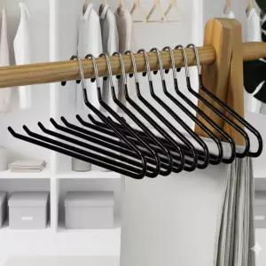 행거 바지 치마 바지걸이 논슬립 스테인리스 일자 코팅 멀티 미끄럼방지 걸이 10개 pvc