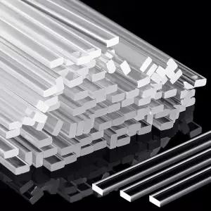 케이크 토퍼용 비버 100개 4인치 플랫 클리어 스틱 아크릴 캔디 팝 롤리팝 재사용 가능한 막대 DIY