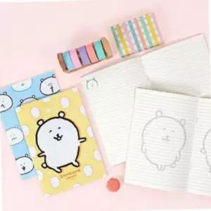 귀여운 곰 캐릭터 중철 노트 필기용 노트북 그리드 공책