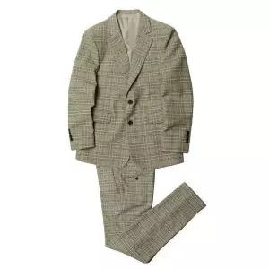 [하프클럽/셀러허브_여성트랜드패션]남자 베이지 체크 정장세트 겨울 면접