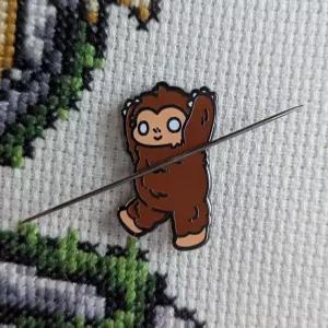 빅풋 마그네틱 니들 마인더 크로스 스티치용 에나멜 핀 디자인 자수 니들워크 정리