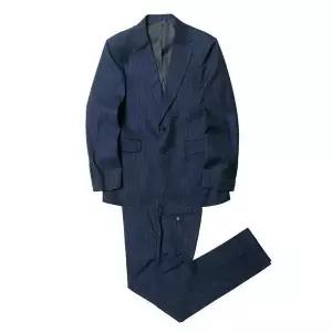 [하프클럽/셀러허브_여성트랜드패션]남자 세미정장 네이비 세로 줄무늬 스