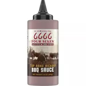 6666 Four Sixes Top Hand 히코리 BBQ 소스 396.9g14온스 6팩 [호환]