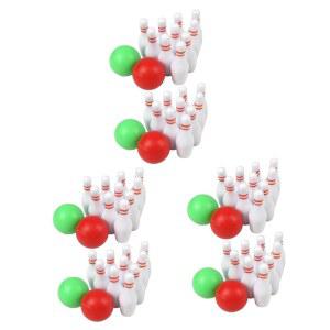 밀리스텐 6세트 미니 볼링 하우스 액세서리 인형의 집 장식용 현실적인 미니어처 모델과 감각 및 핸드메이드 디스플레이용 데스크톱 볼링장