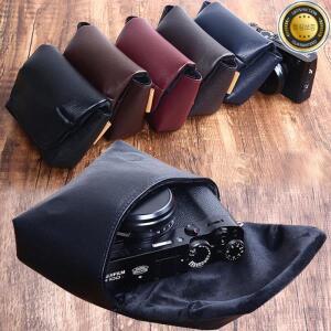 PU 가죽 카메라 가방 소프트 케이스 커버 후지필름 X100F X70 라이카 DUXL X 캐논 G7X II
