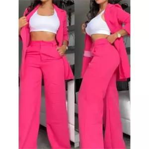 여자 봄 가을 면접복장 여성 투피스 여성용 솔리드 노치 칼라 세트 비즈니스 오피스 캐주얼 블레이저 코트