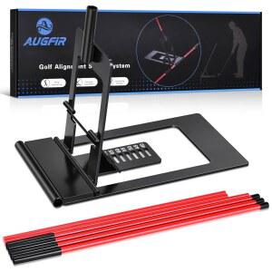 골프 정렬 스틱 홀더, 각도 조절 가능한 트레이닝 보조 도구, 금속 스틱이 있는 웨이트 스윙 트레이너 조준, 퍼팅, 연습 도구