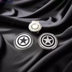 CNC 음각 가공 골프마크 30미리 별무늬 볼마커 자석클립 종이포장상자 세트 TA3832422